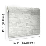 Wallpaper Stretcher Brick Peel & Stick Wallpaper // Light Grey