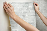 Wallpaper Stretcher Brick Peel & Stick Wallpaper // Light Grey