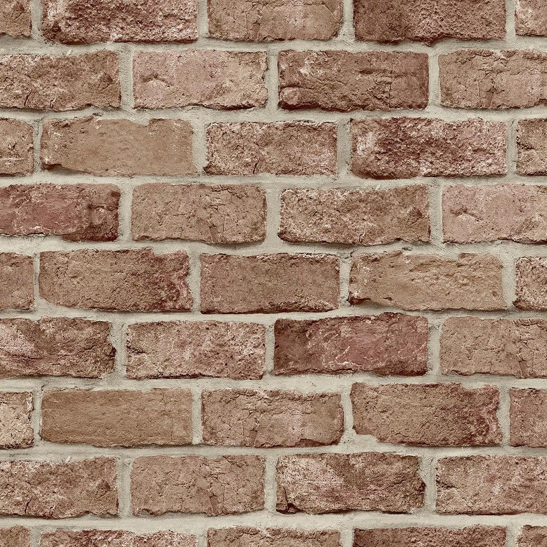 Peel and Stick Wallpaper | Red Brick Design | Removable Wallpaper