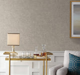 Wallpaper Tabby Weave Texture Wallpaper // Grey