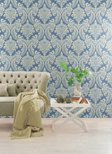 Wallpaper Tapestry Damask Wallpaper // Blue