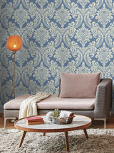 Wallpaper Tapestry Damask Wallpaper // Blue