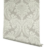 Wallpaper Tapestry Damask Wallpaper // Grey
