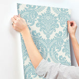 Wallpaper Tapestry Damask Wallpaper // Teal