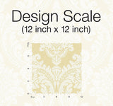 Wallpaper Tapestry Damask Wallpaper // Yellow