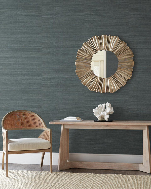 Wallpaper Tasar Silk Wallpaper // Blue