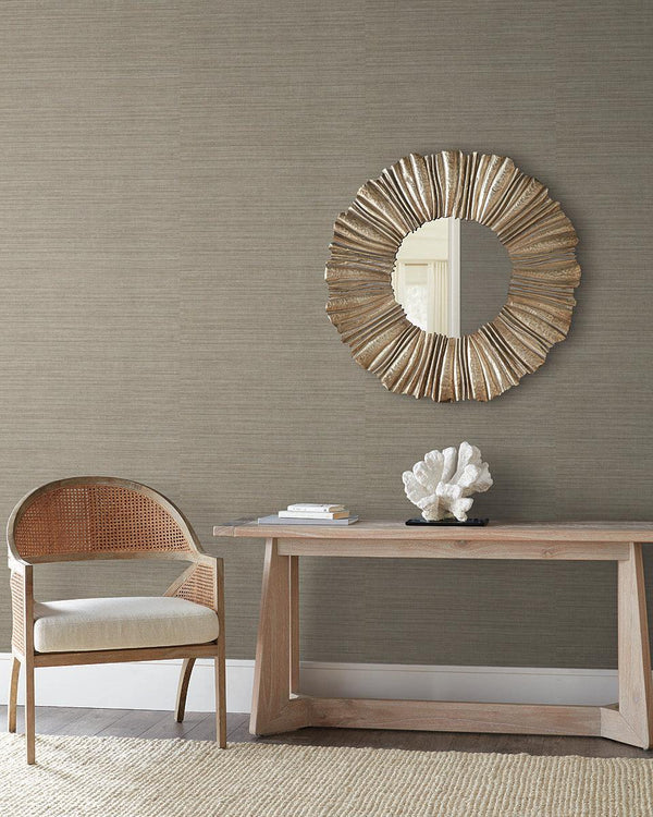 Wallpaper Tasar Silk Wallpaper // Brown