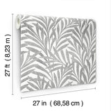 Wallpaper Tea Leaves Stripe Wallpaper // Cream & Black