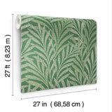 Wallpaper Tea Leaves Stripe Wallpaper // Green