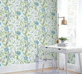 Wallpaper Teahouse Floral Wallpaper // Light Blue