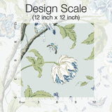 Wallpaper Teahouse Floral Wallpaper // Light Blue