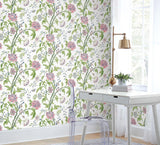 Wallpaper Teahouse Floral Wallpaper // White & Blush