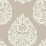 Wallpaper Teardrop Damask Wallpaper // Beige