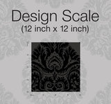 Wallpaper Teardrop Damask Wallpaper // Black