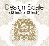 Wallpaper Teardrop Damask Wallpaper // Gold