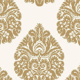 Wallpaper Teardrop Damask Wallpaper // Gold