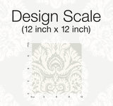 Wallpaper Teardrop Damask Wallpaper // Light Grey