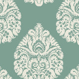 Wallpaper Teardrop Damask Wallpaper // Teal