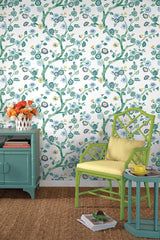 Wallpaper Temple Garden Peel & Stick Wallpaper // Bardados Green