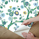 Wallpaper Temple Garden Peel & Stick Wallpaper // Bardados Green