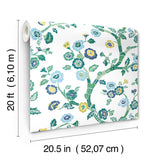 Wallpaper Temple Garden Peel & Stick Wallpaper // Bardados Green