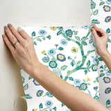 Wallpaper Temple Garden Peel & Stick Wallpaper // Bardados Green