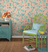 Wallpaper Temple Garden Peel & Stick Wallpaper // Coral