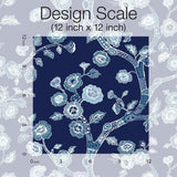 Wallpaper Temple Garden Peel & Stick Wallpaper // Navy Blue