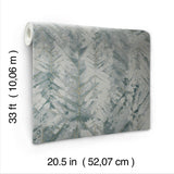 Wallpaper Textural Impremere Wallpaper // Blue & Green Metallic