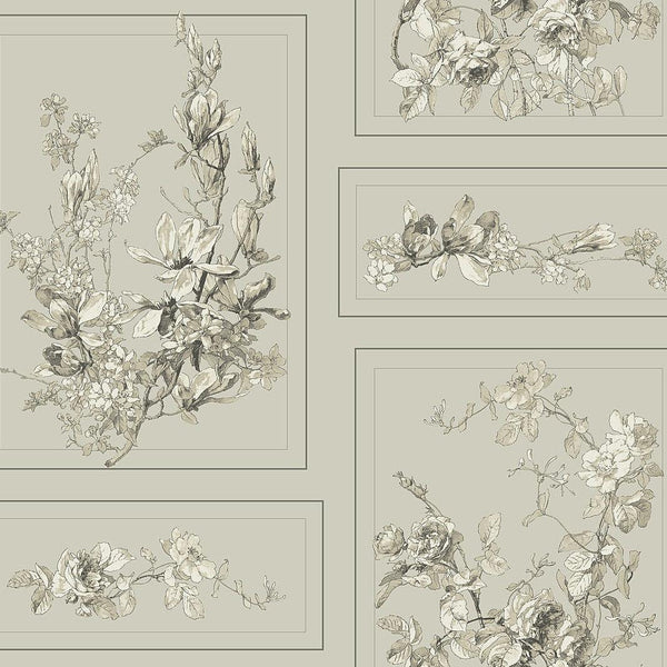 Wallpaper The Magnolia Wallpaper // Brown & Grey 