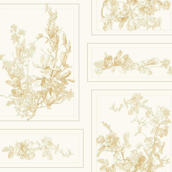 Wallpaper The Magnolia Wallpaper // Brown & White 