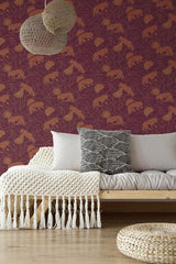 Wallpaper Tibetan Tigers Wallpaper // Orange & Gold