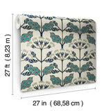 Wallpaper Tracery Blooms Wallpaper // Beige Metallic