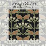 Wallpaper Tracery Blooms Wallpaper // Black Metallic