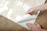 Wallpaper Treetops Peel & Stick Wallpaper // Gold Metallic