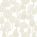 Wallpaper Treetops Peel & Stick Wallpaper // Gold Metallic