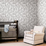 Wallpaper Treetops Peel & Stick Wallpaper // Grey