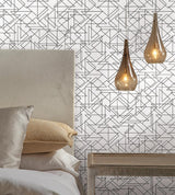 Wallpaper Triangulation Peel & Stick Wallpaper // Black & White
