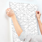 Wallpaper Triangulation Peel & Stick Wallpaper // Black & White