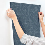 Wallpaper Triangulation Peel & Stick Wallpaper // Navy