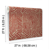 Wallpaper Tribal Print Wallpaper // Red & Tan