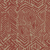 Wallpaper Tribal Print Wallpaper // Red & Tan