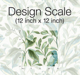 Wallpaper Tropical Love Birds Wallpaper // White & Aqua