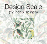 Wallpaper Tropical Love Birds Wallpaper // White & Coral