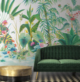 Wallpaper Tropical Panoramic Wall Mural // White