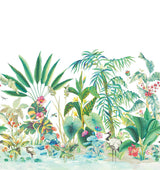 Wallpaper Tropical Panoramic Wall Mural // White