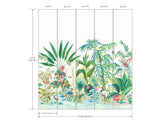 Wallpaper Tropical Panoramic Wall Mural // White
