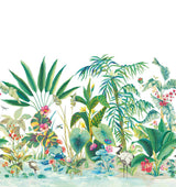 Wallpaper Tropical Panoramic Wall Mural // White