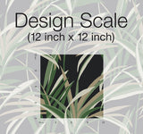 Wallpaper Tropical Paradise Wallpaper // Green & Black