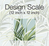 Wallpaper Tropical Paradise Wallpaper // Green & Light Blue